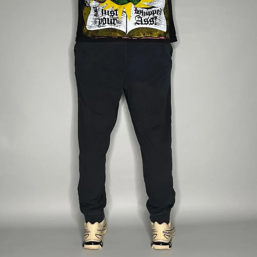 Vintage Y2K Jordan Sweatpants Mens M Black Multi Color Swoosh Cotton Joggers